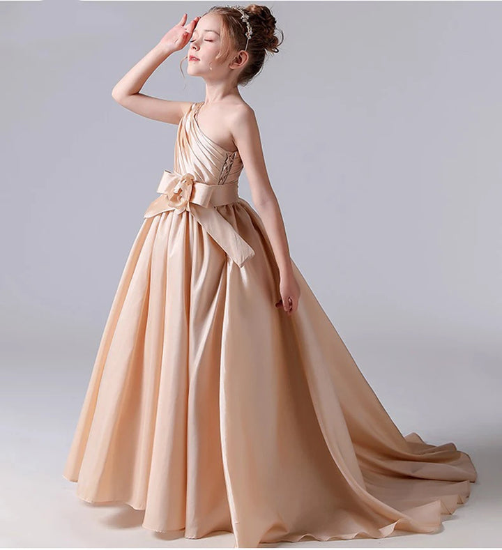 One-Shoulder Girl's Ball Gown