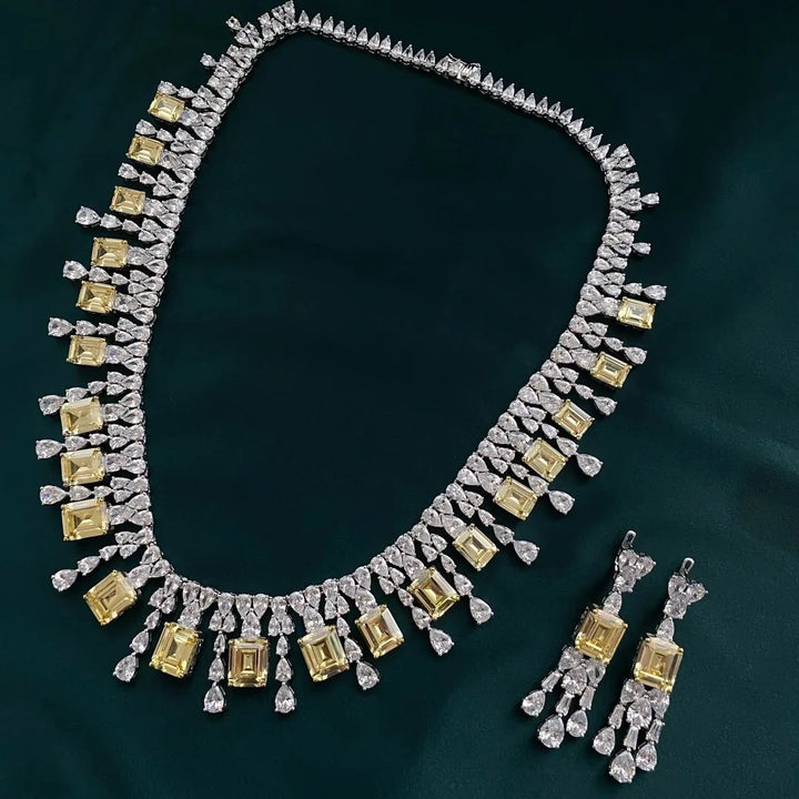 Luxury Emerald Cut Pendant Necklace