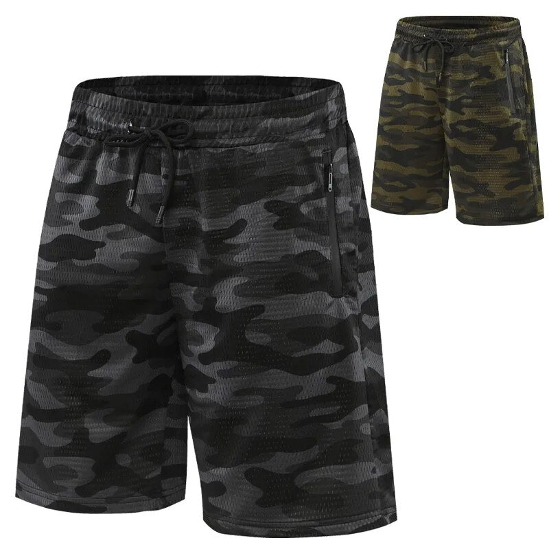 Zipper Pocket Men‘s Camouflage Shorts