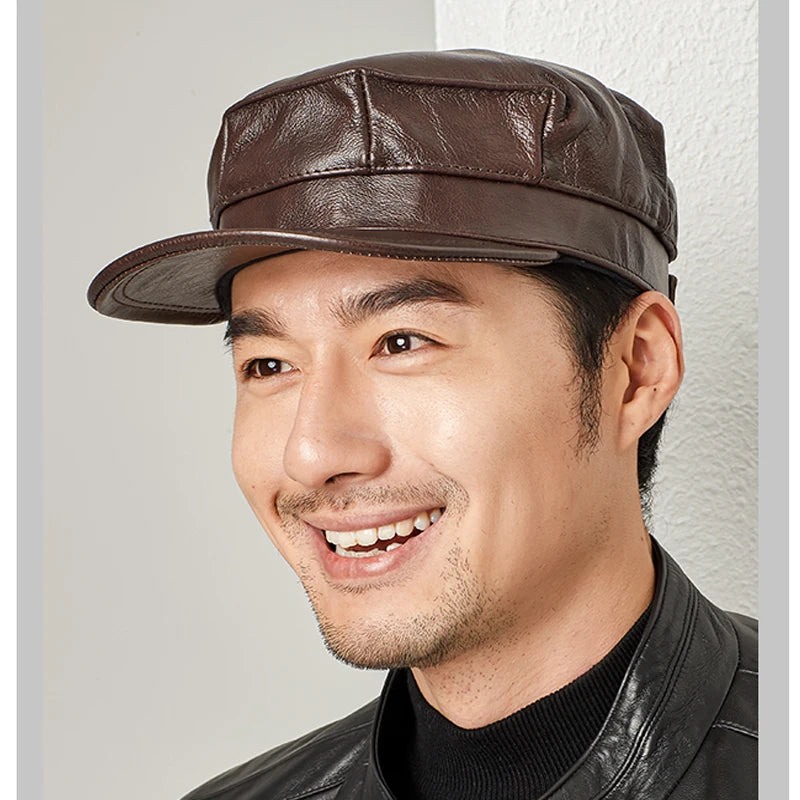 Thermal Genuine Leather Cadet Cap