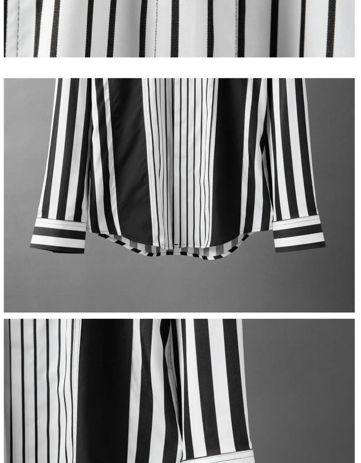 Silk Cotton Striped Men's Shirt
