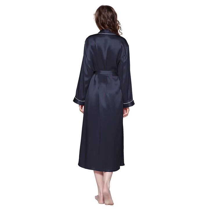 Glamorous Lounging Silk Kimono Robe