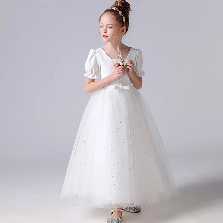 Delighted Sparkly Tulle Girl's Evening Dress