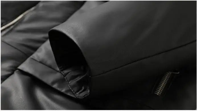 Elegant White Duck Down Real Leather Hooded Jacket