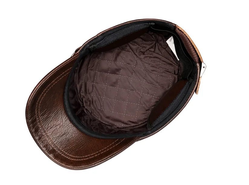 Elegant British Leather Adjustable Cap