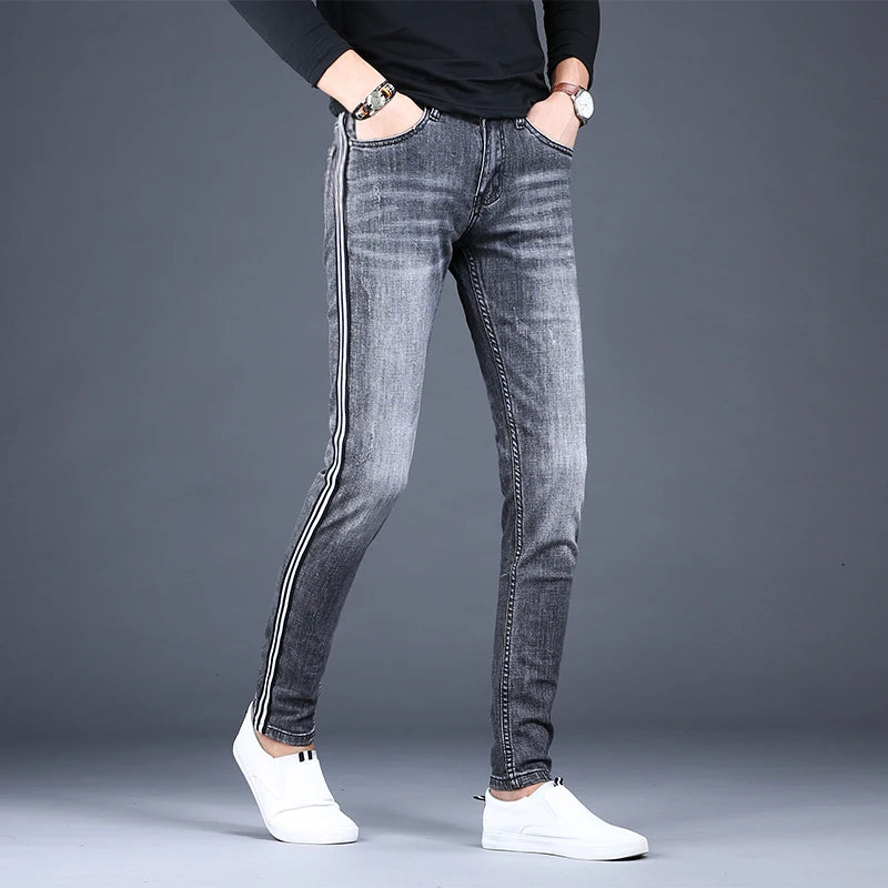 Side Stripe Jeans Pants