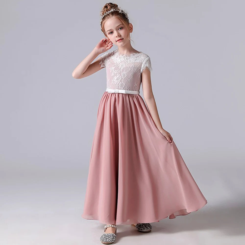 Stunning Short Sleeves Little Bridesmaid Dress
