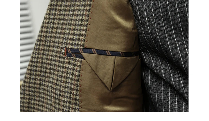 Regal Double Breasted Plaid Blazer