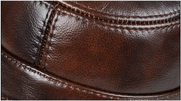 Genuine Leather Snapback Golf Cap