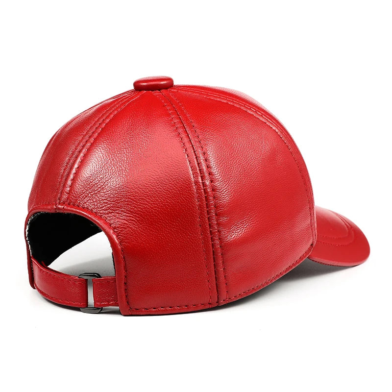 Casual Genuine Leather Baseball Cap