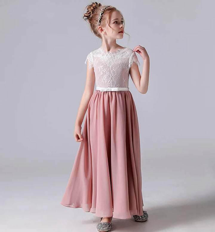 Stunning Short Sleeves Little Bridesmaid Dress