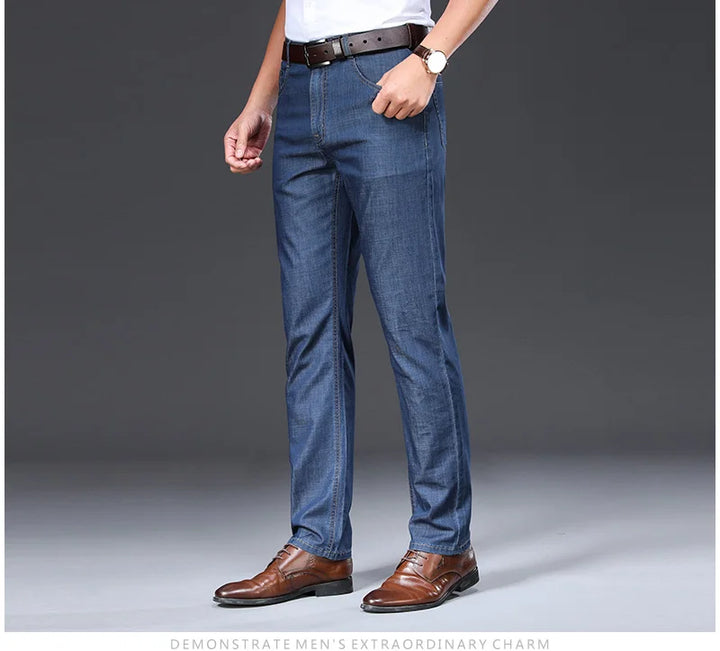 Breathable Mid-Straight Jeans Pants