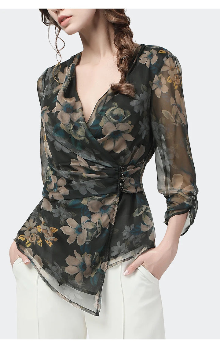 Stylish Crossed Cover Belly Bottoming Shirt