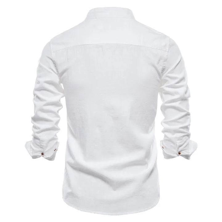 Stylish Lapel Men's Long Sleeve Shirt