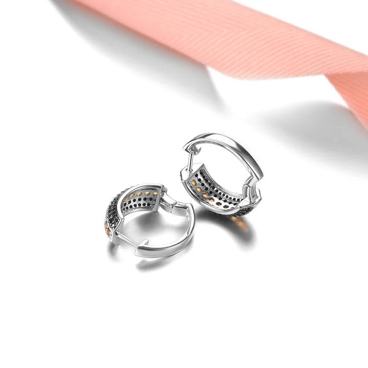 Black Spinel Natural Citrine Earrings