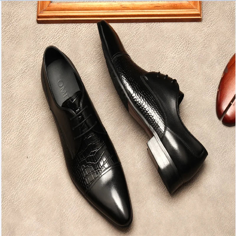 Stylish Pointed Toe Lace-Up Dress Shoes
