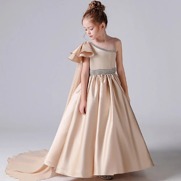 Exquisite One-Shoulder Girl's Ball Gown
