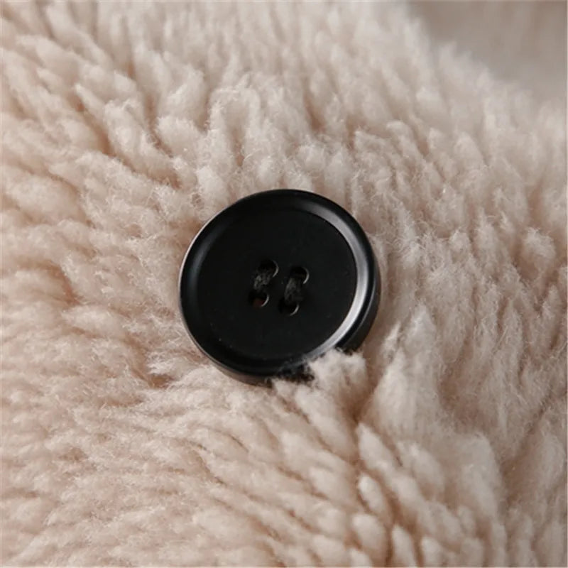 Soft Lamb Fur Medium Length Coat