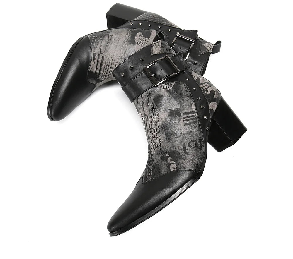 Refined High Heels Genuine Leather Boots