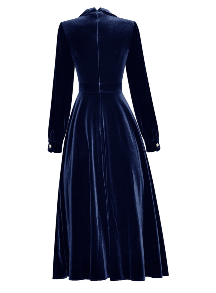 Elegant Velvet Women's Midi Dress| All For Me Today