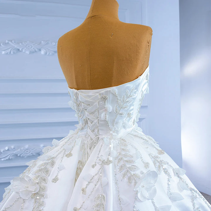 Refined Tube Top Appliques Bridal Gown