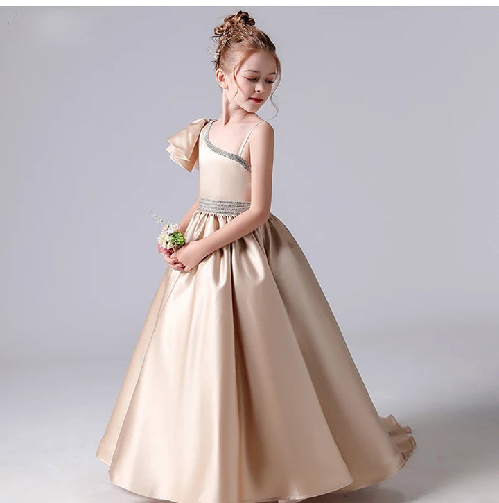Exquisite One-Shoulder Girl's Ball Gown