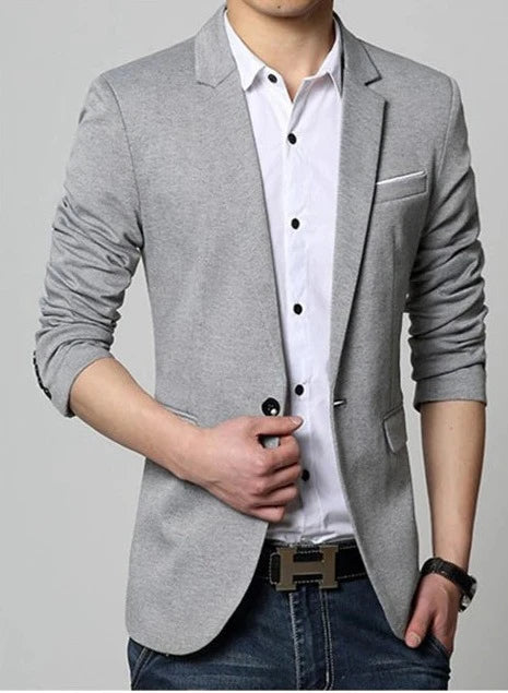 One Button Slim Fit Casual Jacket