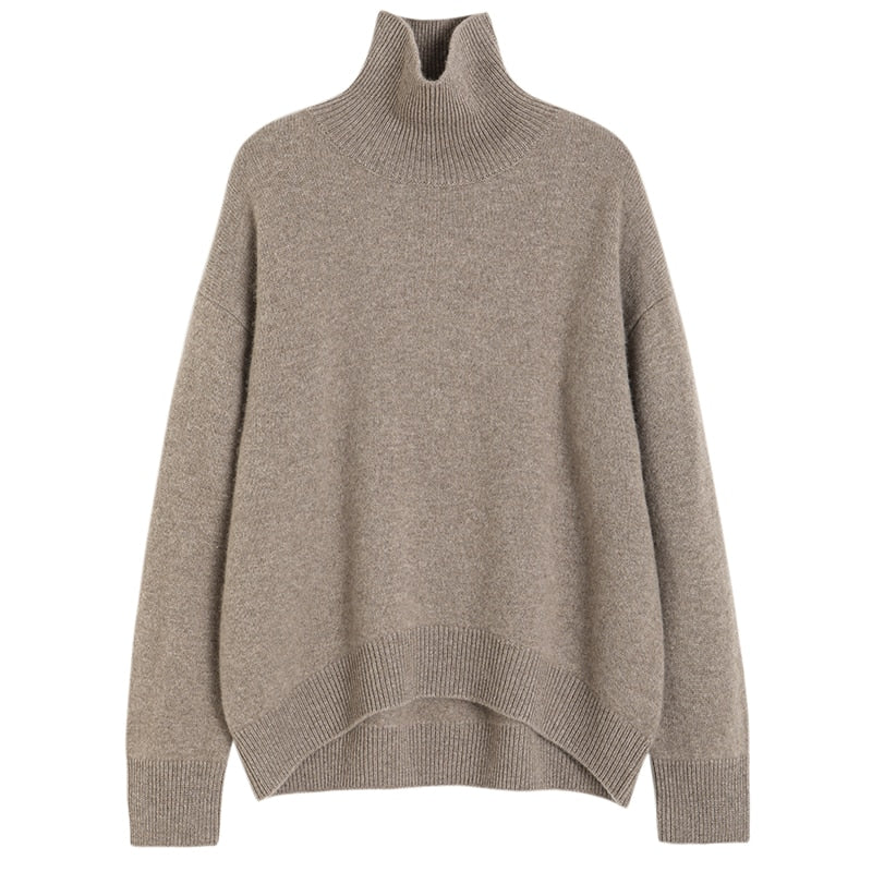 High Collar Women's Cashmere Sweater | All For Me Today