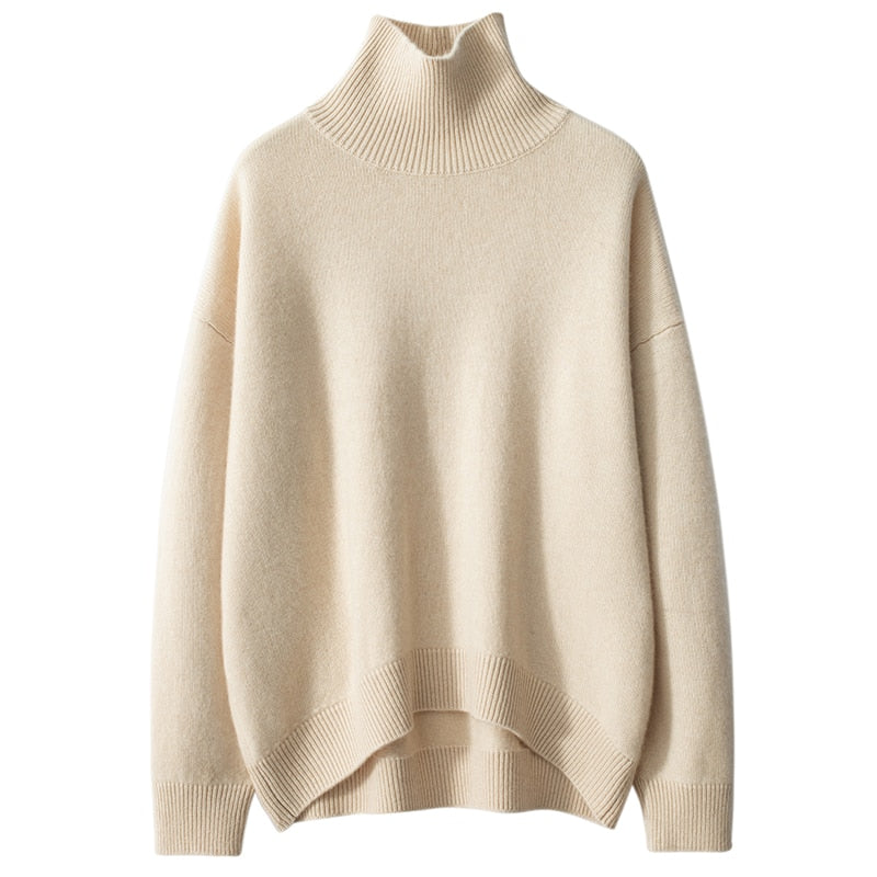 High Collar Women's Cashmere Sweater | All For Me Today