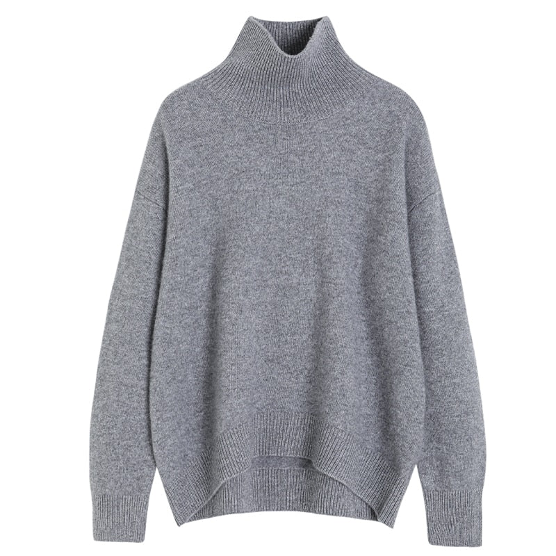 High Collar Women's Cashmere Sweater | All For Me Today