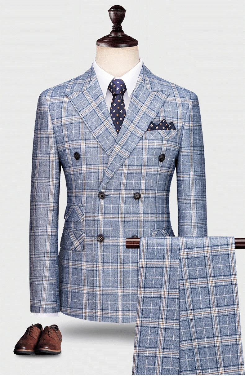 High-End Men's Plaid Blazer Suit | All For Me Today