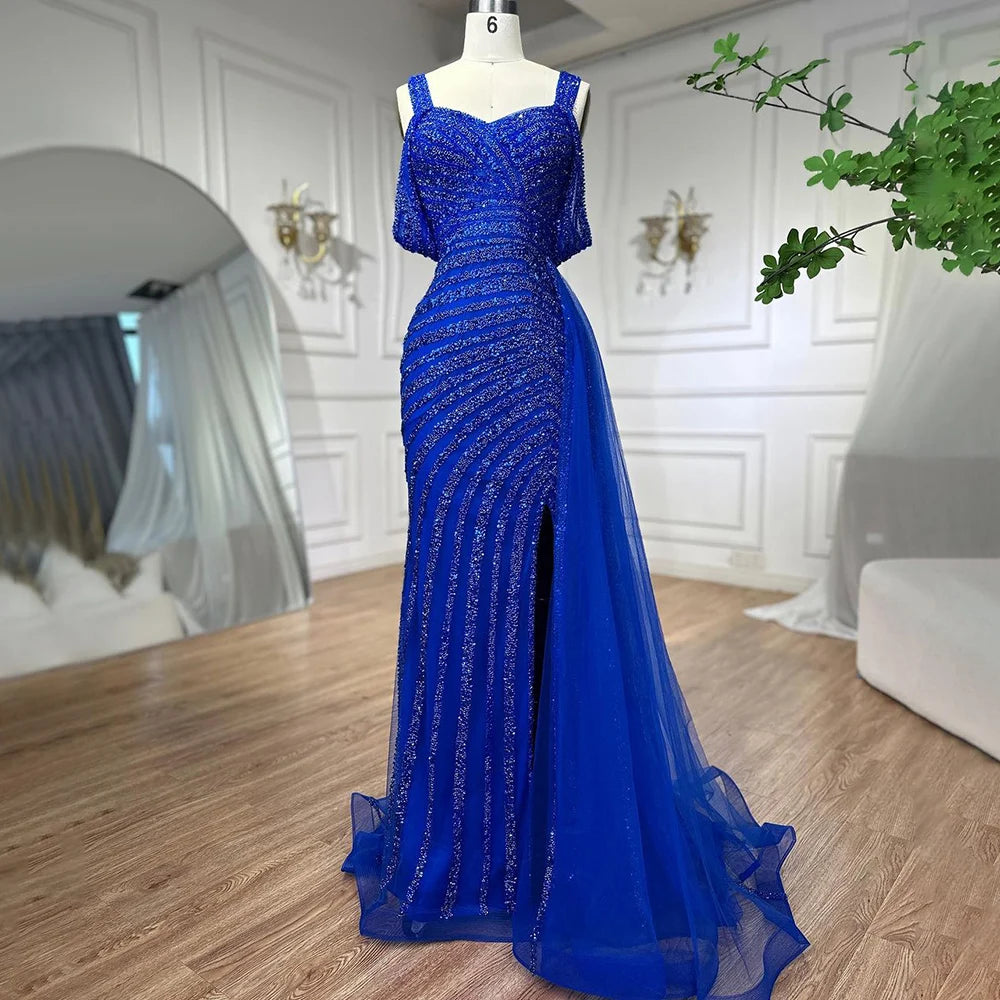 High Split Elegant Beaded Arabian Gown | All For Me Today