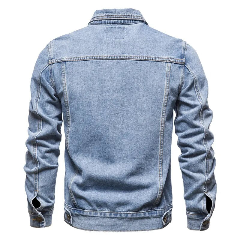 Lapel Color Men's Denim Jackets | All For Me Today