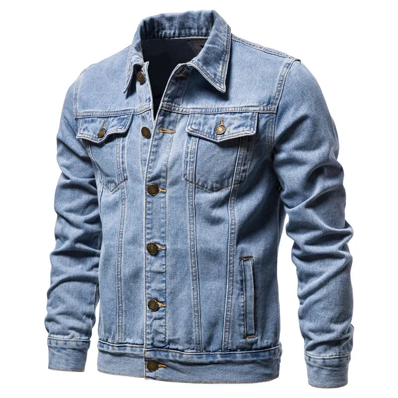 Lapel Color Men's Denim Jackets | All For Me Today