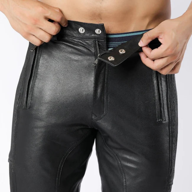 Back And Side Lined Men's Sheep Leather Pants| All For Me Today