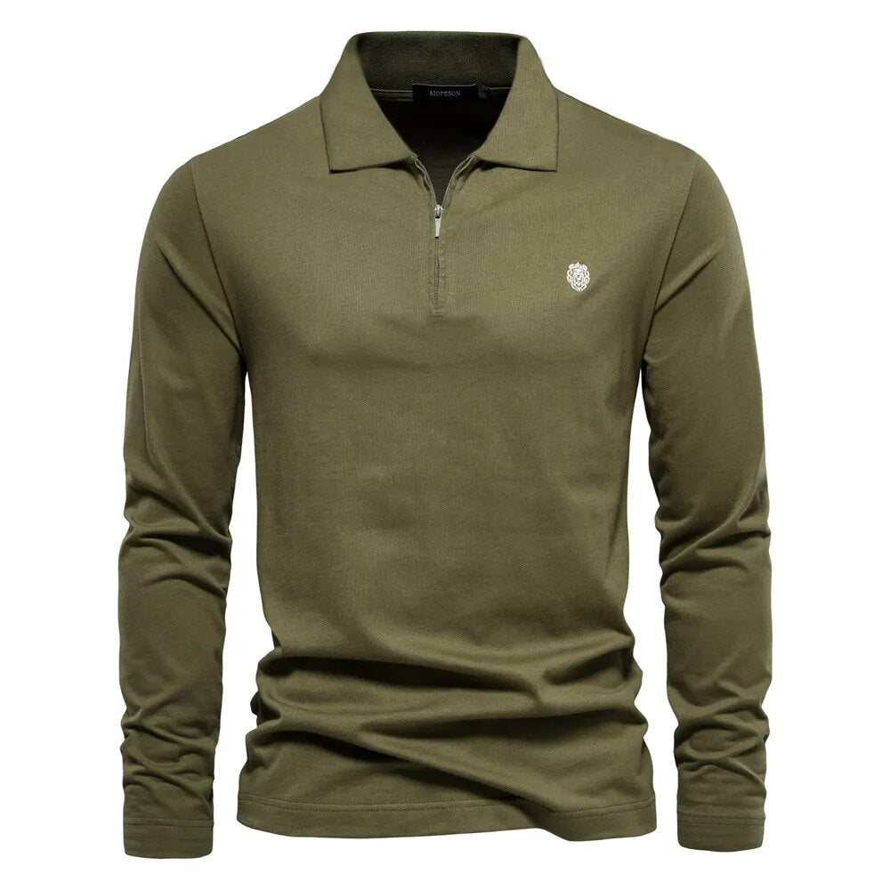 Long Sleeve Men's Basic Polo Shirt | All For Me Today