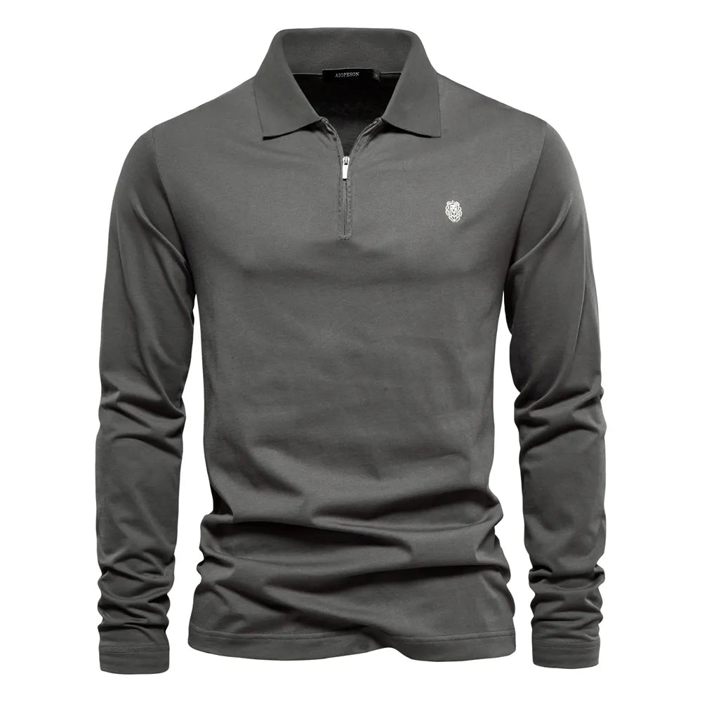 Long Sleeve Men's Basic Polo Shirt | All For Me Today