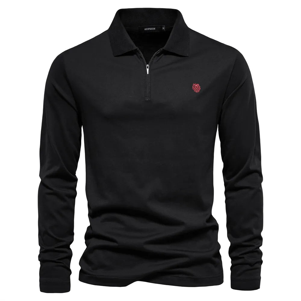 Long Sleeve Men's Basic Polo Shirt | All For Me Today