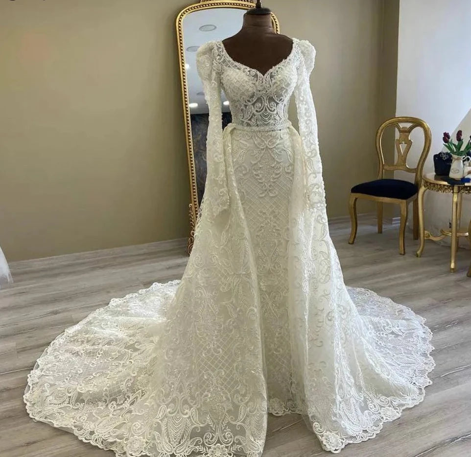 Luxury Beading Arabian Bride Gown | All For Me Today