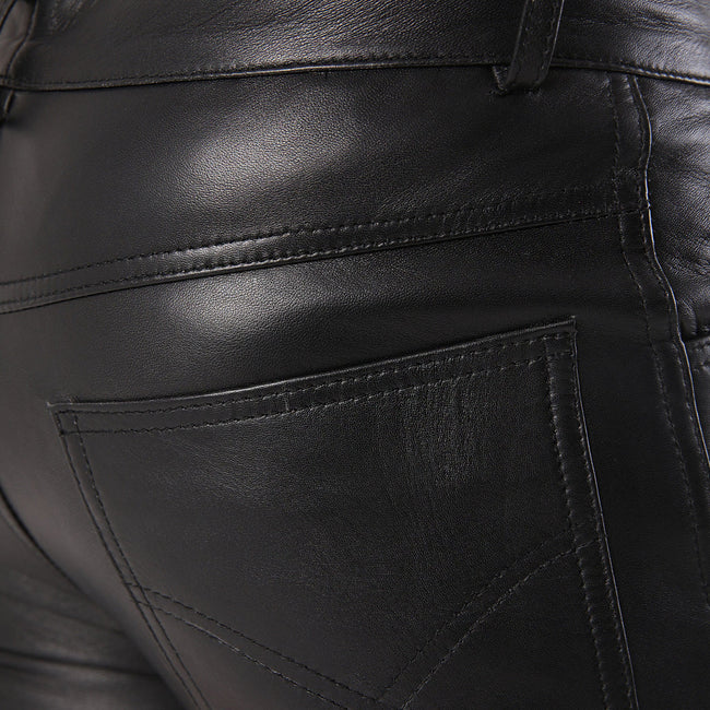 Black Leather Men's Party Shorts| All For Me Today