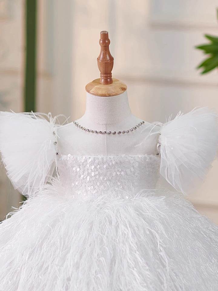 Bling Feather Baby Girls Dress