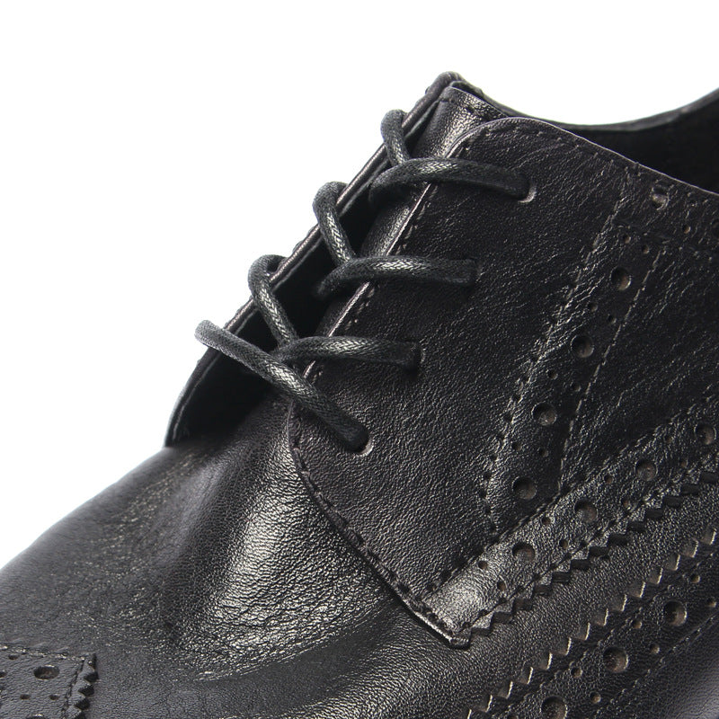 British Stylish Block Design Brogue Shoes