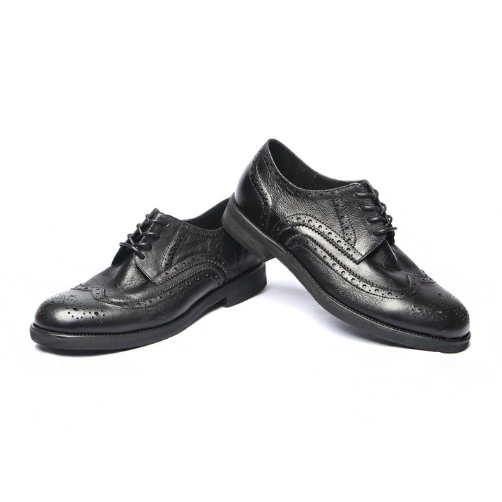 British Stylish Block Design Brogue Shoes