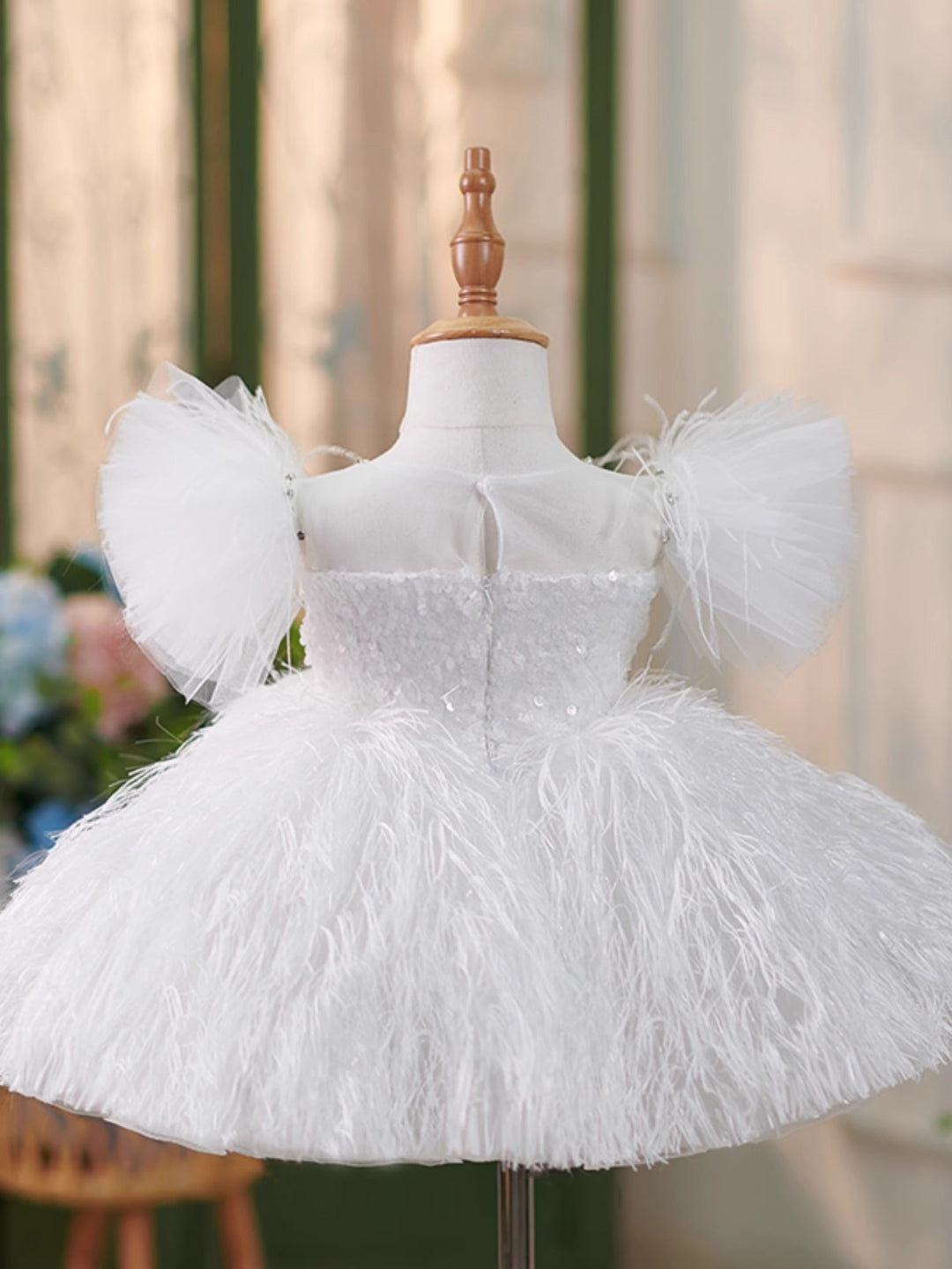 Bling Feather Baby Girls Dress