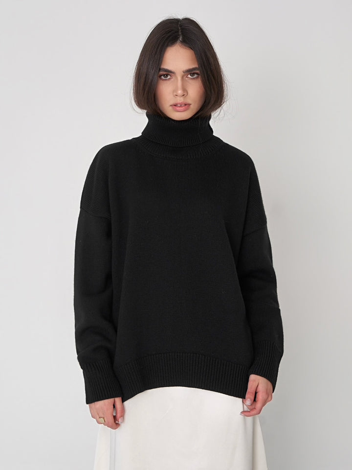 Oversized Women's Turtleneck Sweater | All For Me Today