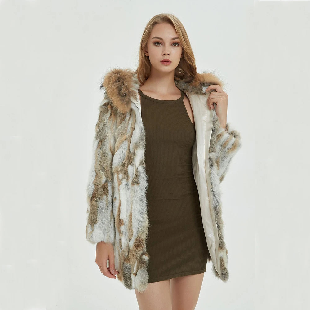 Perfect Opportunity Women's Real Fur Hooded Coat | All For Me Today