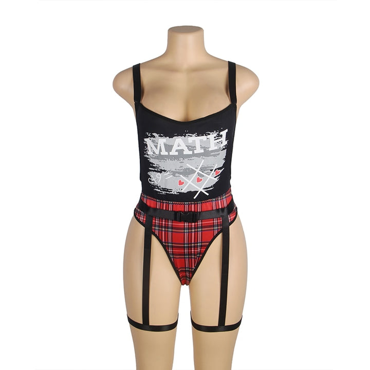 Plaid Cosplay Plus Size Women's Lingerie | All For Me Today