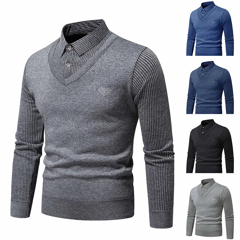 Polo Collar Men's Slim Fit Sweater | All For Me Today