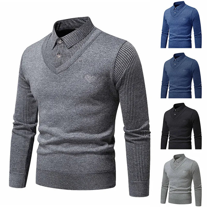 Polo Collar Men's Slim Fit Sweater | All For Me Today