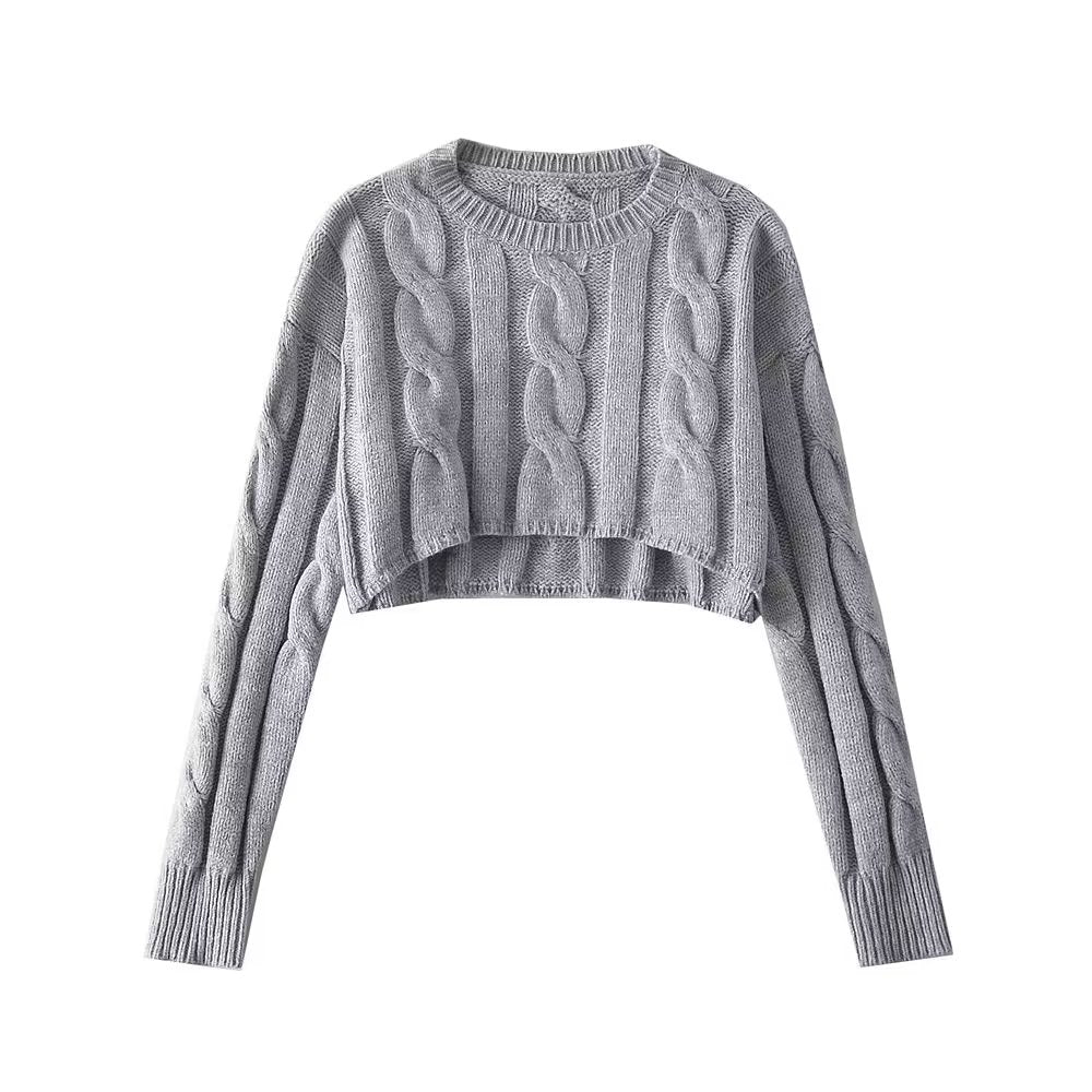 Preppy Loose Cropped Women's Pullover Sweater | All For Me Today